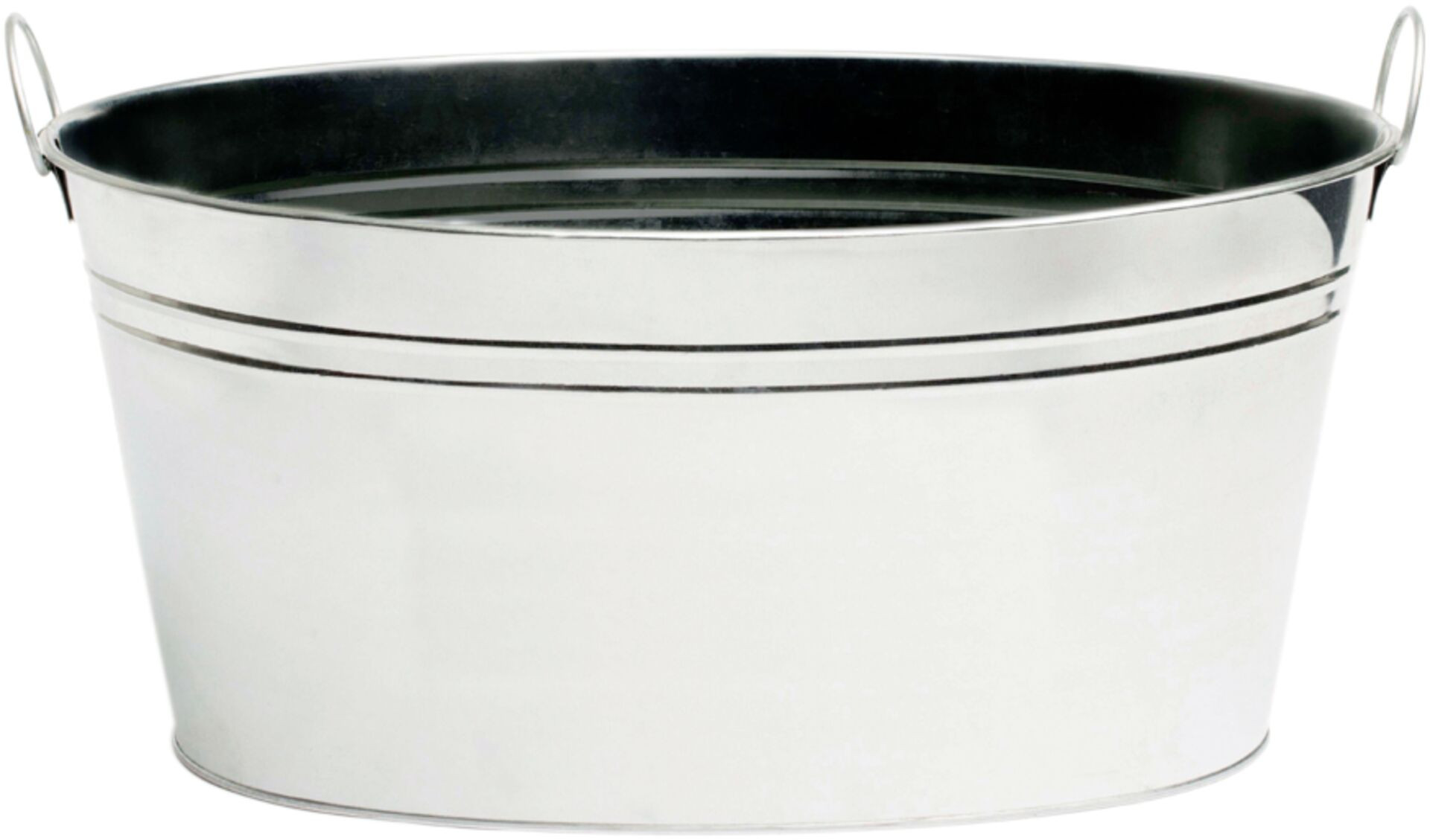 Eiskühler Zinkwanne mit Griff oval 24L